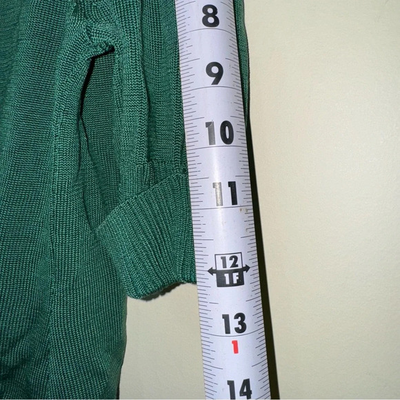 Women’s Vintage Dué Per Dué Brand Silk Green Beaded Tank Top Cardigan Size: XL - Picture 16 of 16